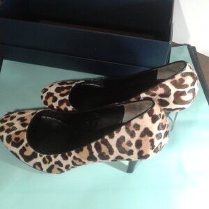 New!  Vintage Cole Haan Animal-Print Calf Hair Heel